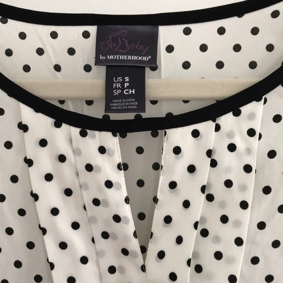 Motherhood Maternity Polka Dot Small Tunic Top - Picture 3 of 5